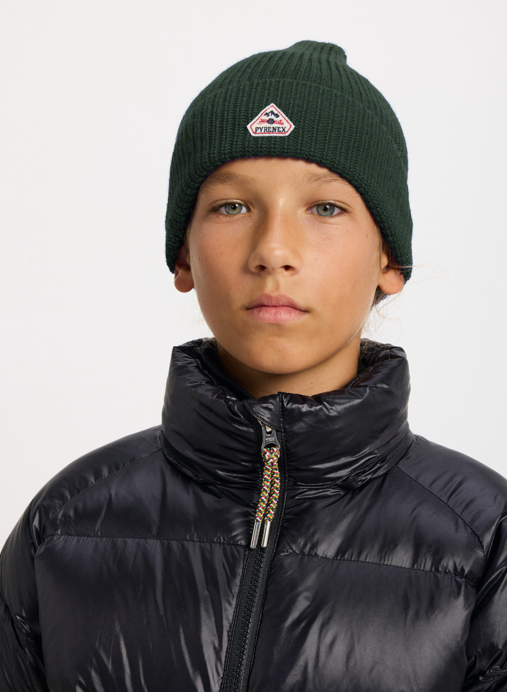pyrenex-bonnet-enfant-roki-kaki-en-laine image 2