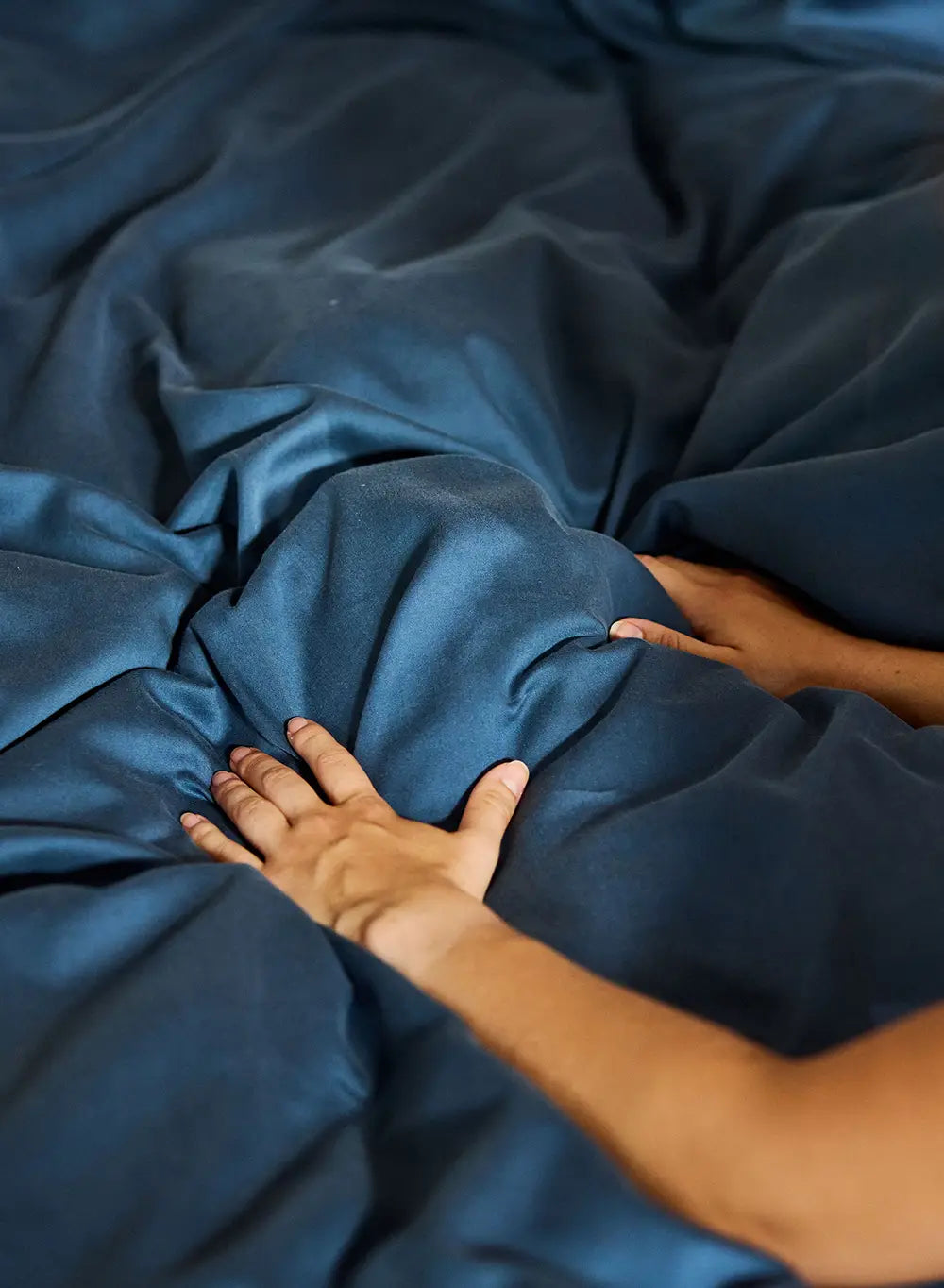 pyrenex-lily-housse-de-couette-en-coton-bio-et-tencel-lyocell-bleu-encre image 3