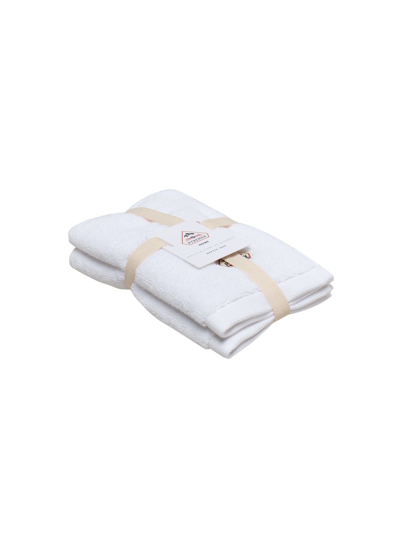 set-de-2-serviettes-invit-pyrenex-hana-blanches-600-g-m2 image 3