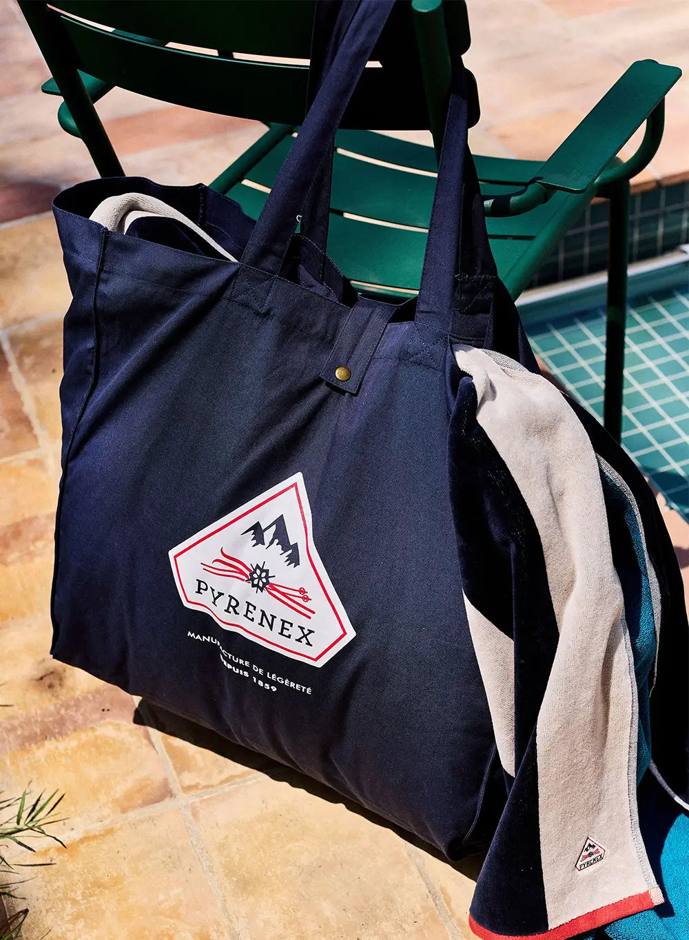 pyrenex-maxi-tote-bag-bleu-marine-coton-pais-320-g-m image 3