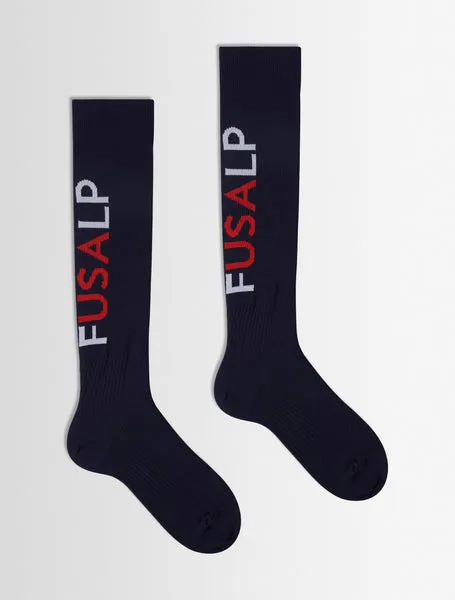 fusalp-sock-pop-chaussettes-de-ski-laine-bleu-fonc image 1