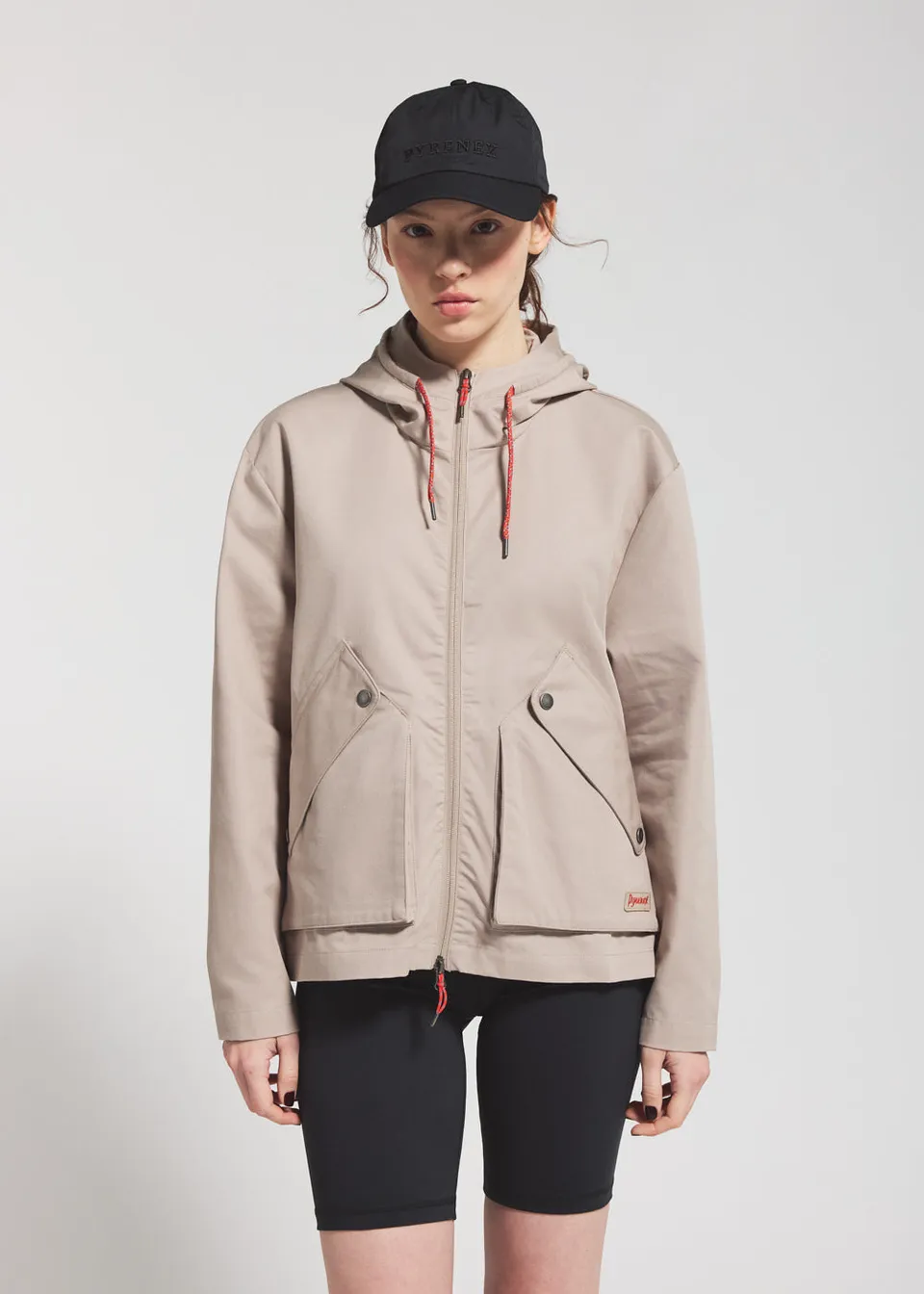 pyrenex-waterfall-veste-l-g-re-capuche-femme-beige image 1