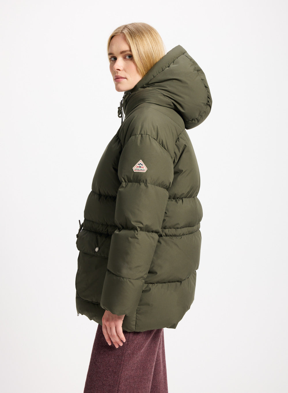 pyrenex-aule-doudoune-hiver-femme-capuche-kaki-20-c image 4
