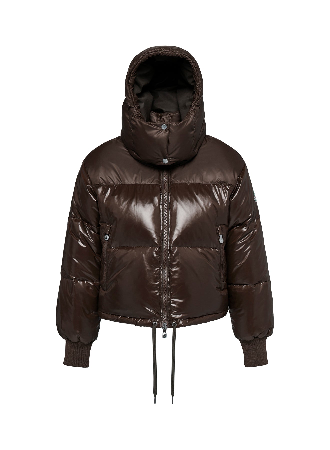 pyrenex-altic-doudoune-courte-capuche-femme-marron-fonc image 5