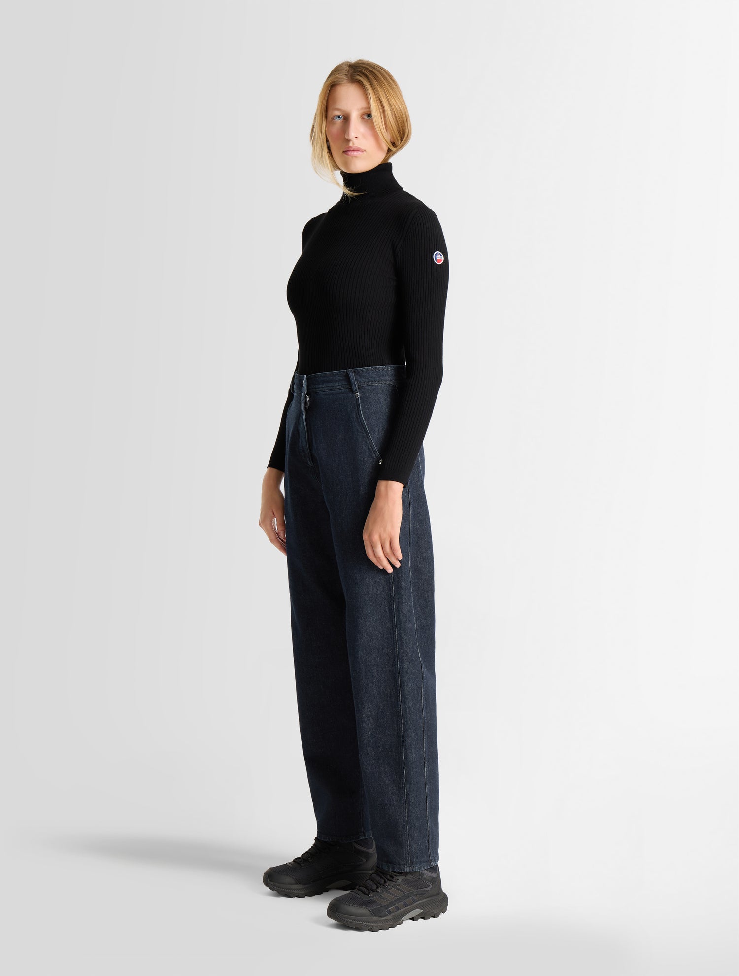 fusalp-pantalon-jean-nalvy-coupe-carotte-denim-stretch-brut image 3