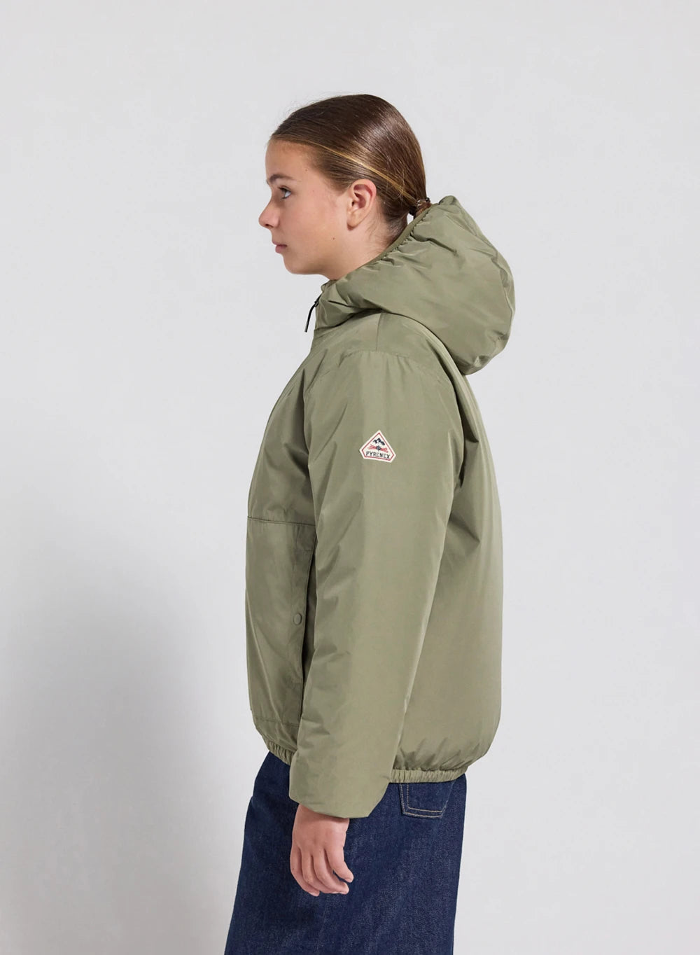 pyrenex-density-blouson-duvet-enfant-kaki-clair-imperm-able-capuche image 5