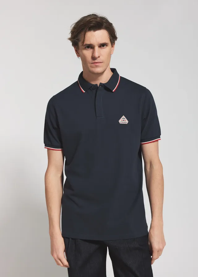 pyrenex-leyre-polo-homme-coton-bio-bleu-marine image 1