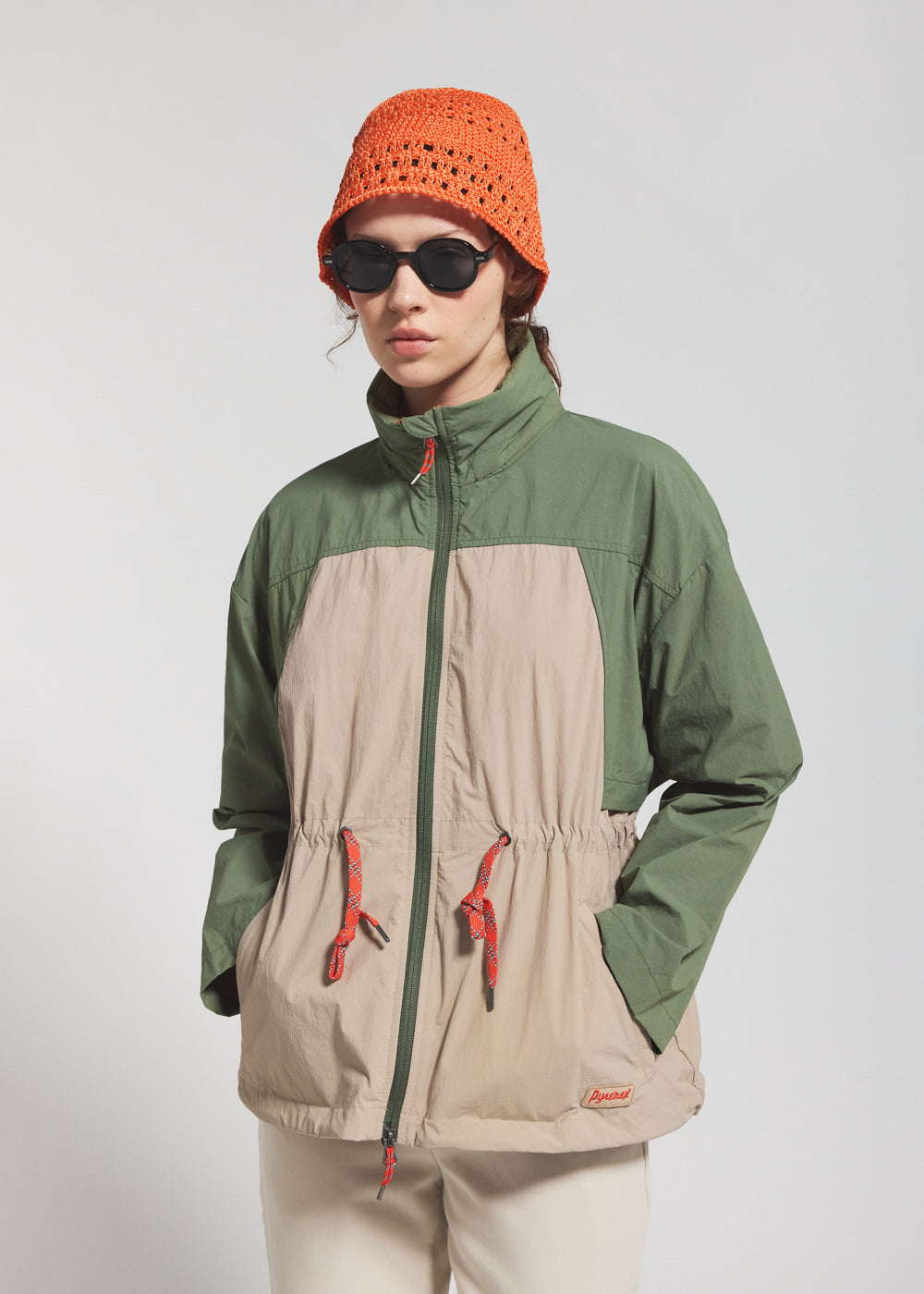 pyrenex-climb-coupe-vent-court-femme-khaki image 1