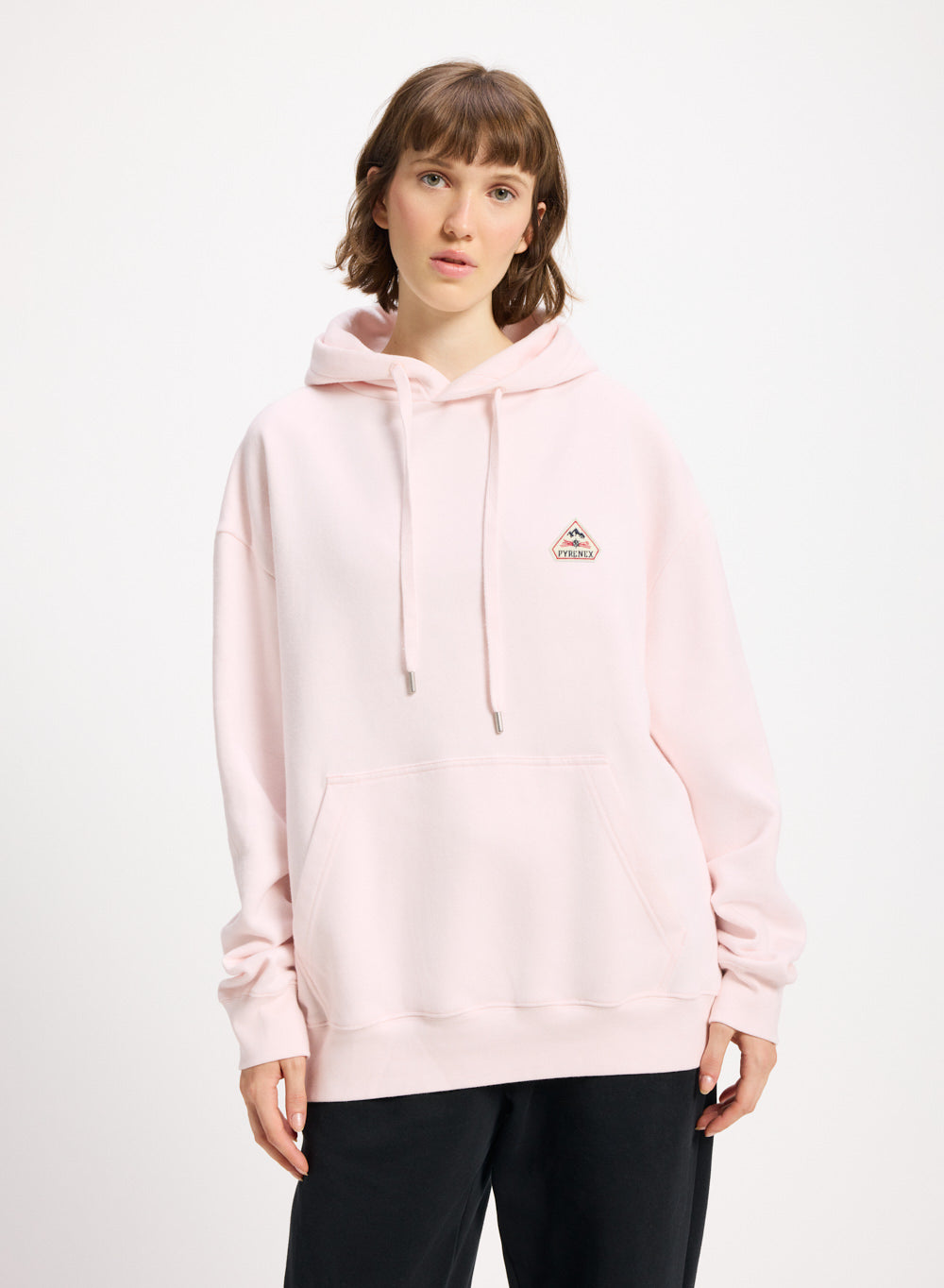pyrenex-larcis-sweat-capuche-unisexe-coton-bio-rose-poudr image 1