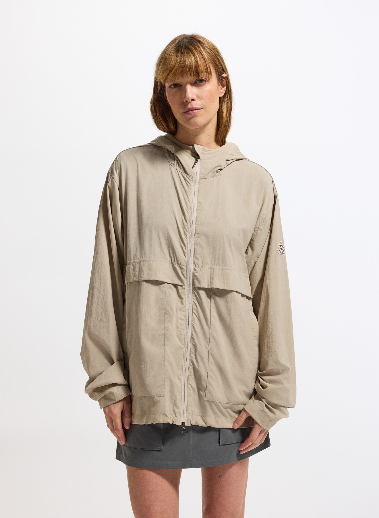 pyrenex-soulere-coupe-vent-unisexe-capuche-beige-2 image 2