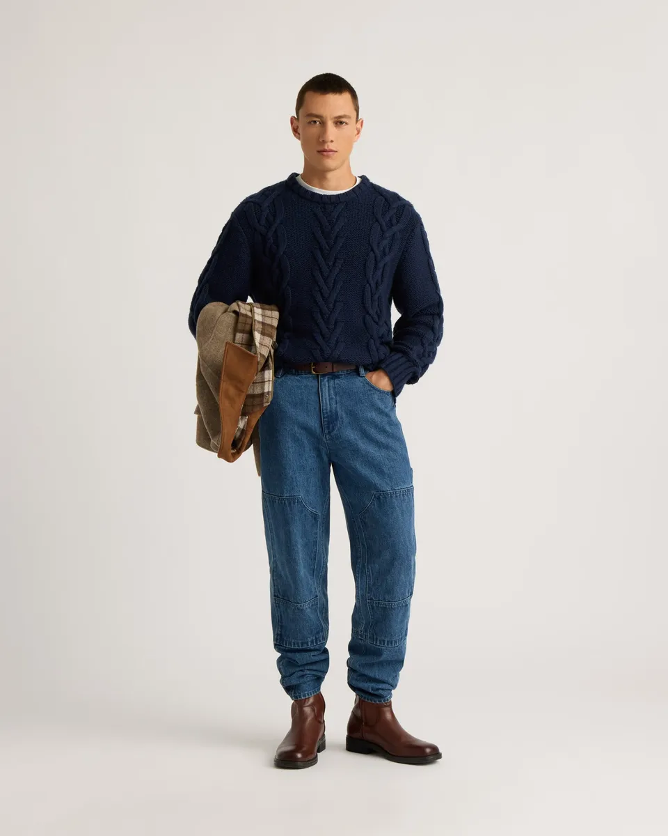 kanuk-nedelec-chandail-tricot-torsad-col-rond-homme image 1