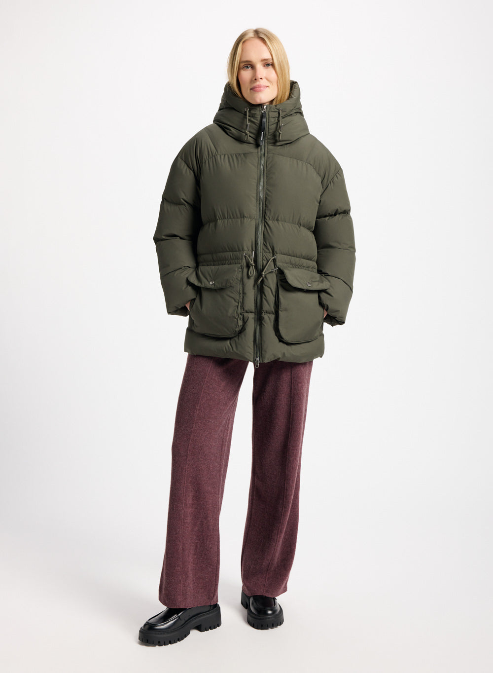 pyrenex-aule-doudoune-hiver-femme-capuche-kaki-20-c image 2