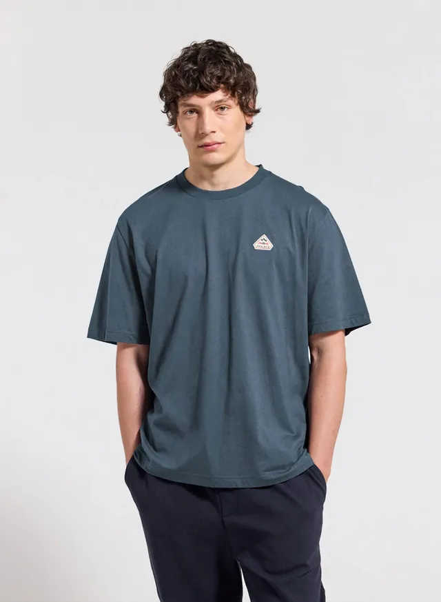 pyrenex-classic-t-shirt-unisexe-coton-bio-bleu-azur image 1