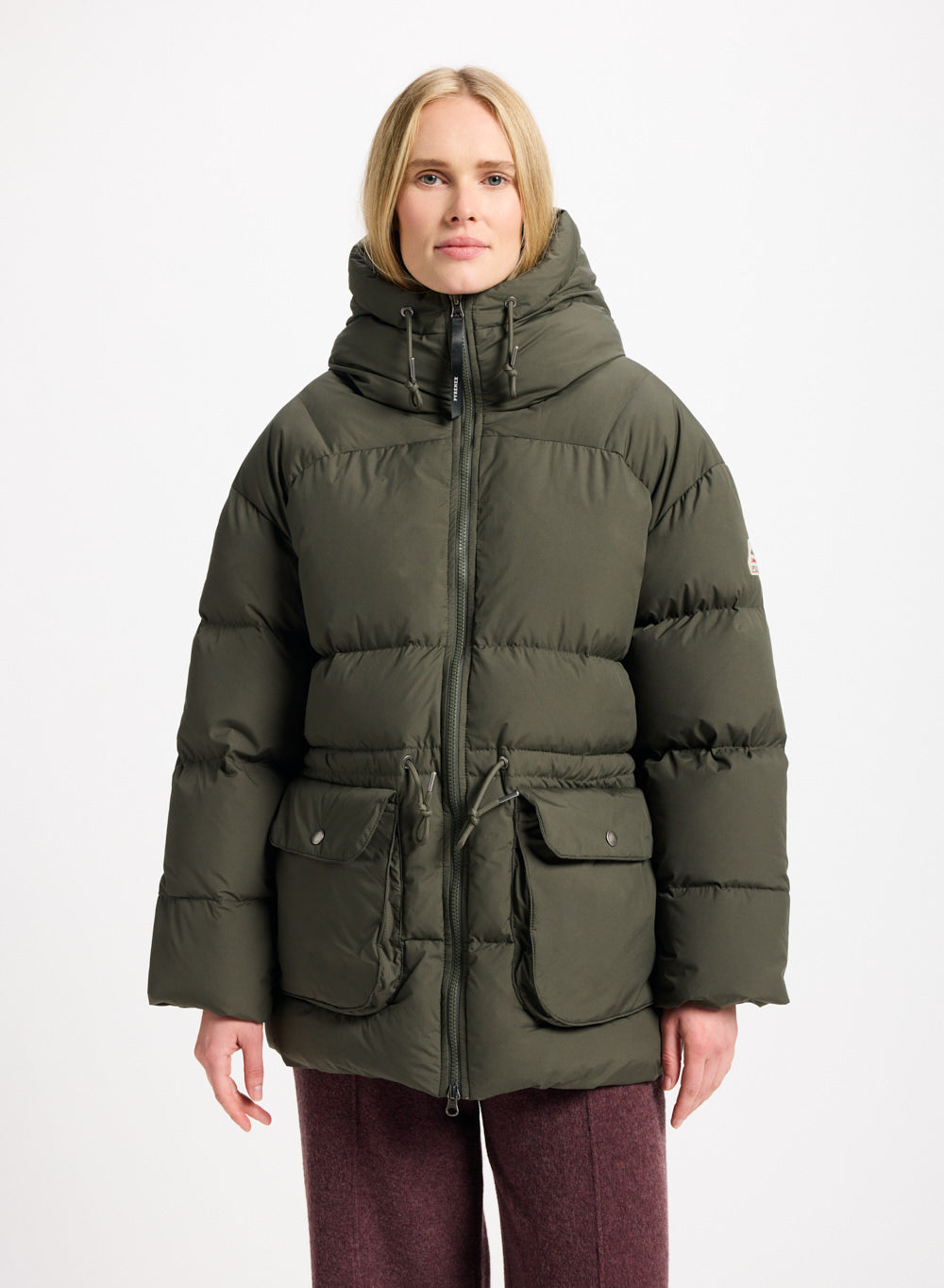 pyrenex-aule-doudoune-hiver-femme-capuche-kaki-20-c image 1