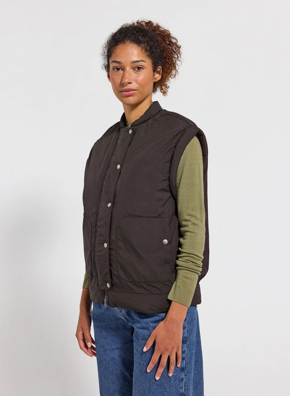 pyrenex-ritzy-doudoune-l-g-re-sans-manches-femme-marron-fonc image 1