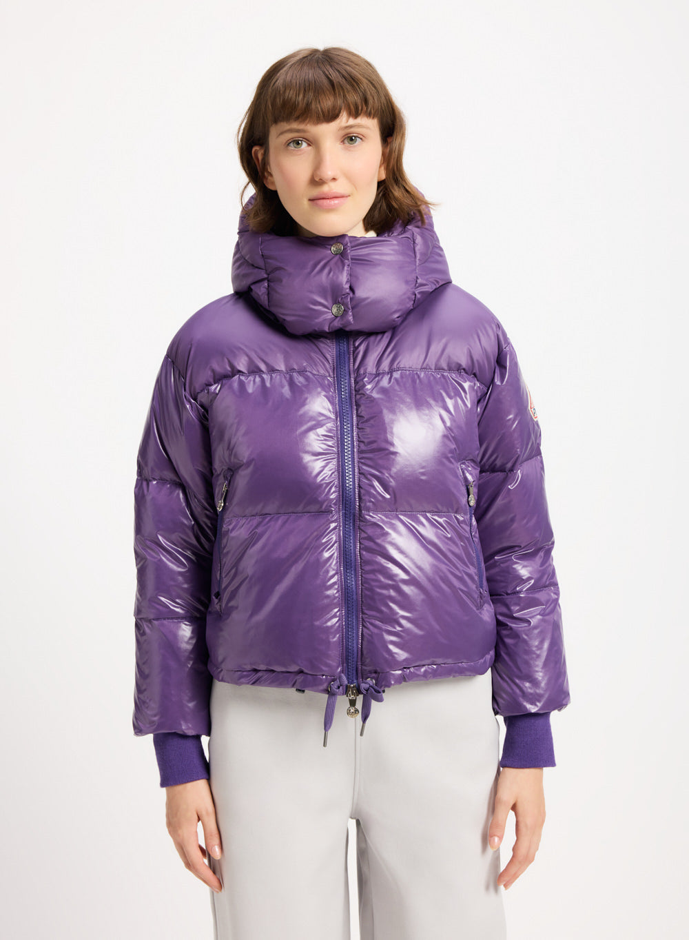 pyrenex-altic-doudoune-courte-capuche-femme-violette image 1