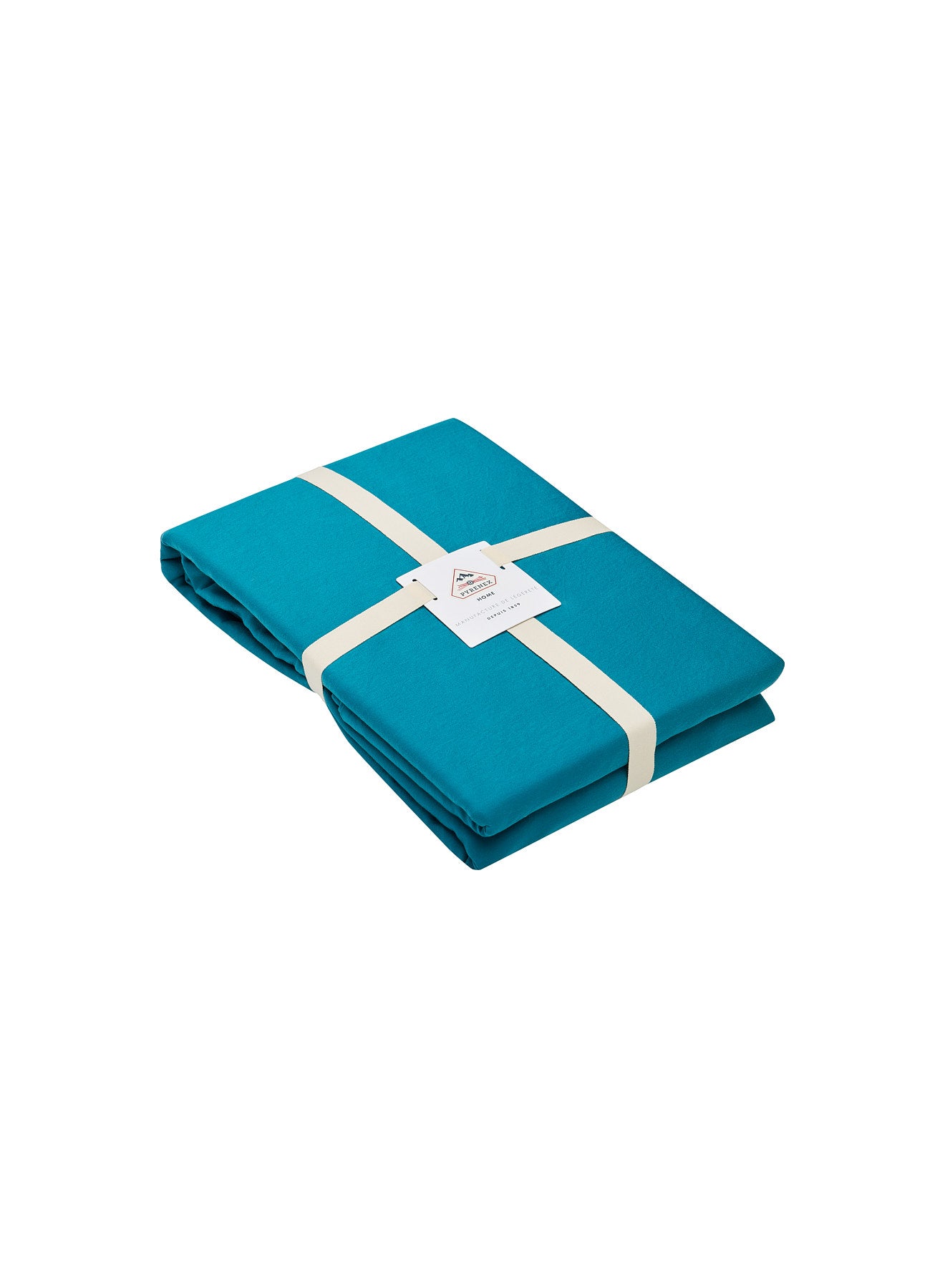 pyrenex-lily-housse-de-couette-unie-bleu-paon-coton-bio-tencel image 3