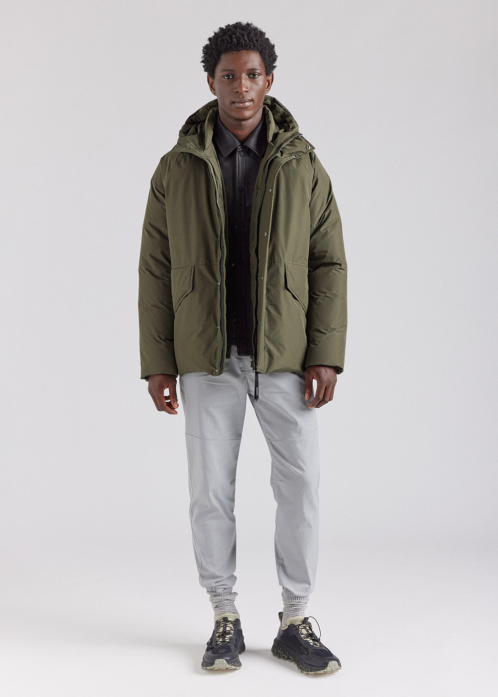 parka-courte-homme-pyrenex-covert-deep-khaki-duvet-naturel image 2