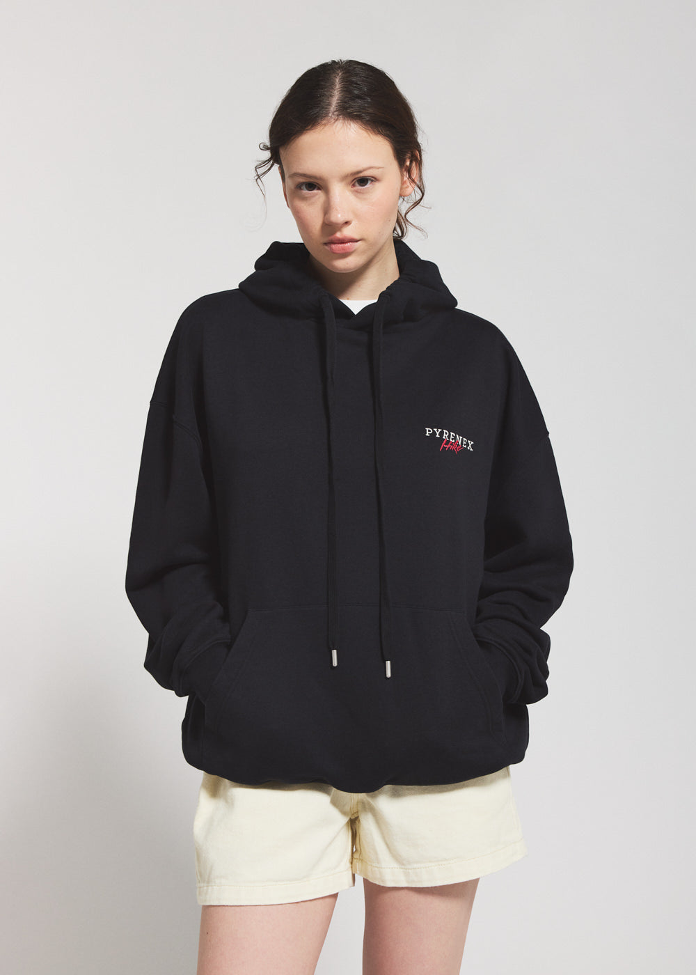 pyrenex-sierra-pullover-unisexe-capuche-coton-bio-noir image 2