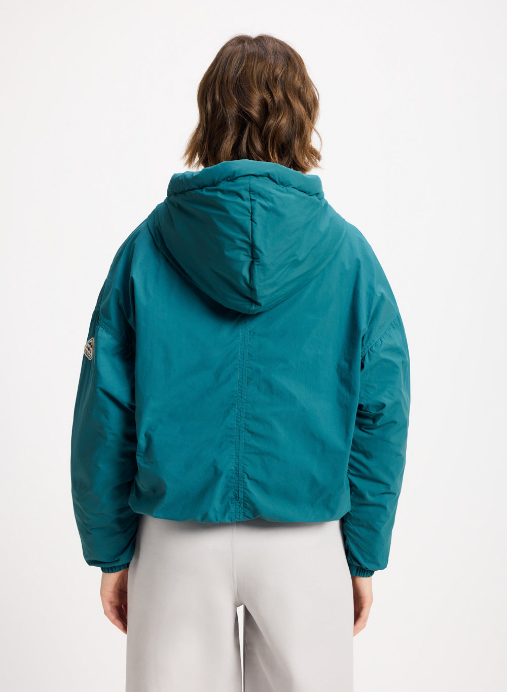 pyrenex-attitude-parka-courte-duvet-femme-bleu-turquoise image 4