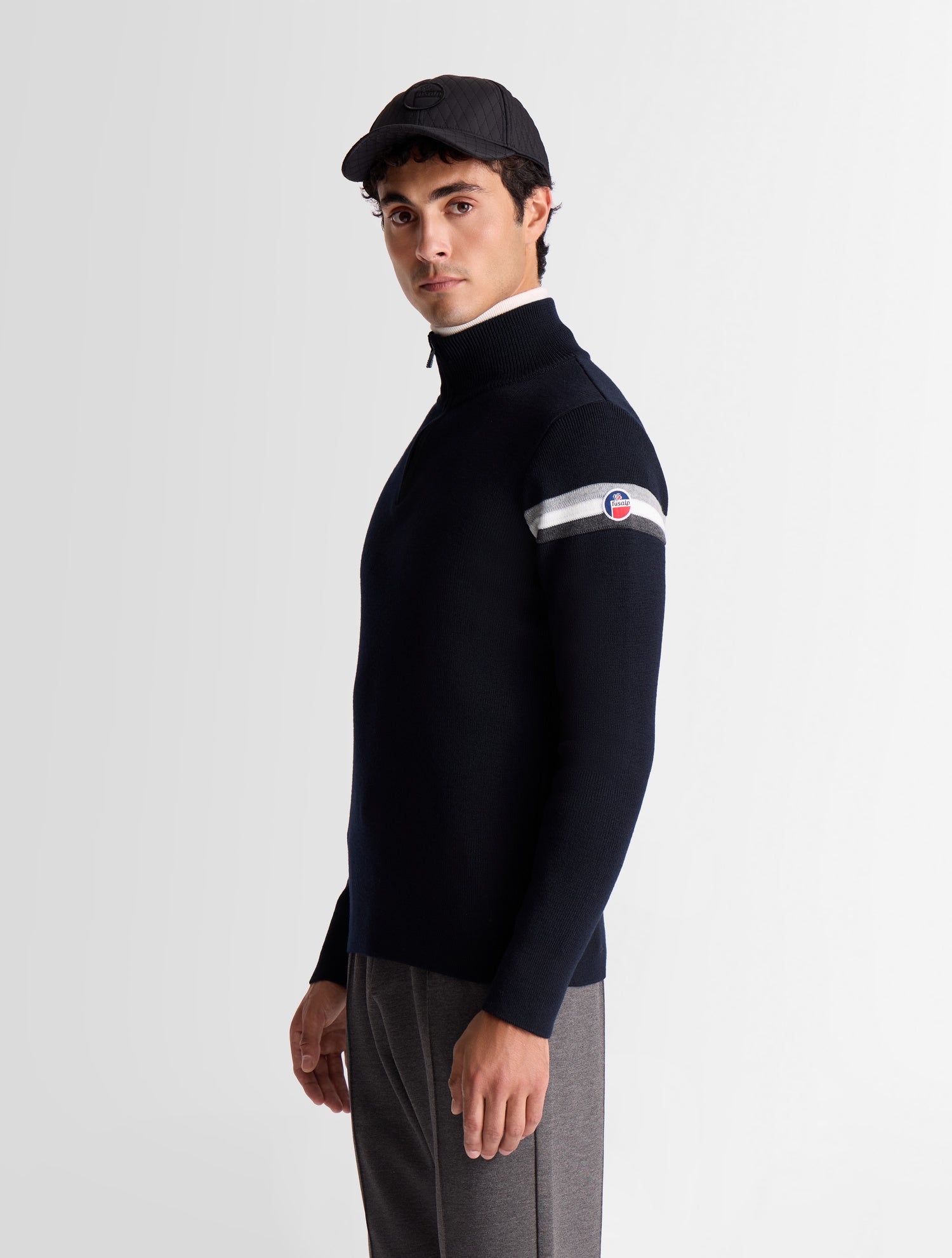 fusalp-pull-wengen-homme-laine-m-rinos-col-camionneur-zipp-r-f-a2126-65602 image 2