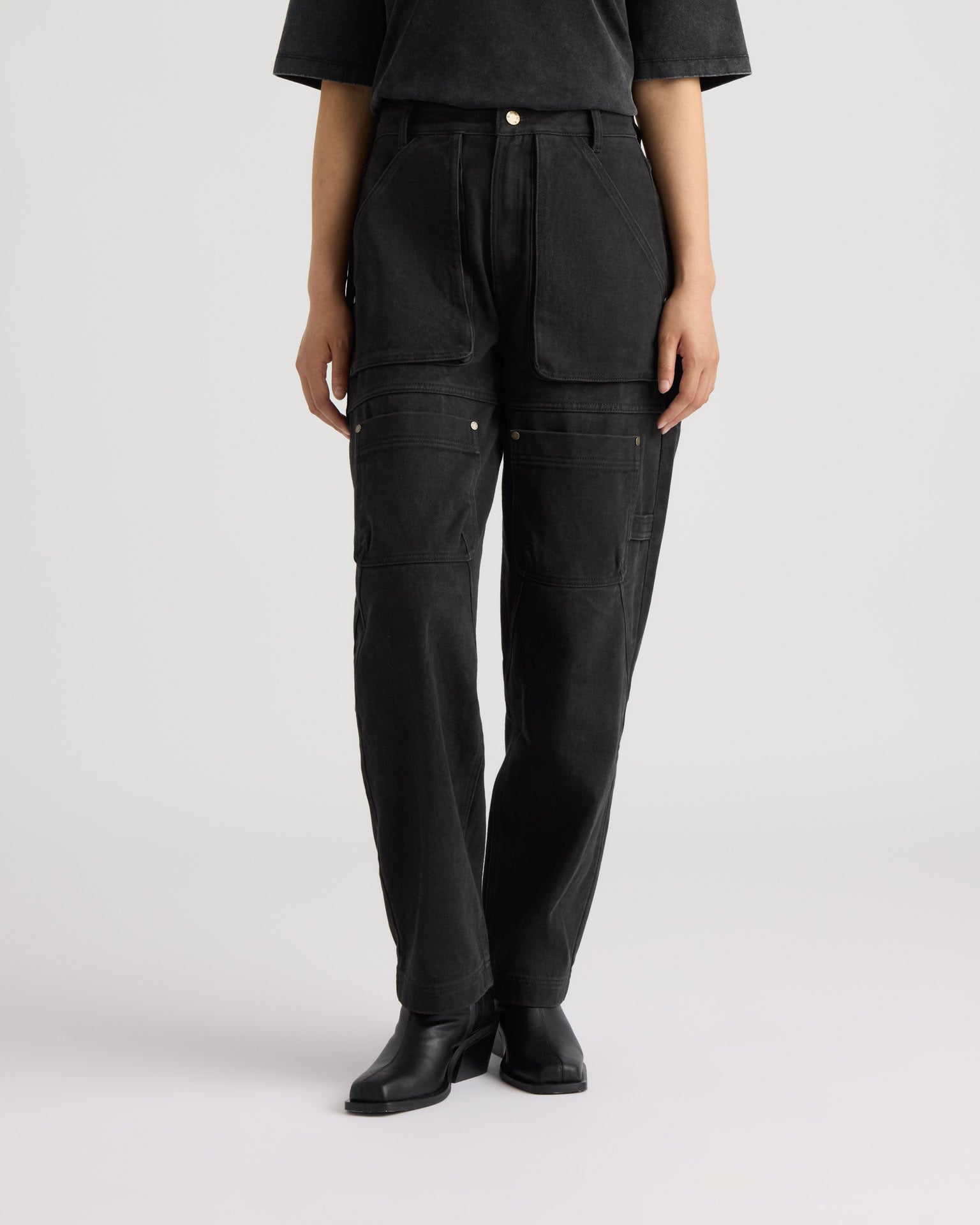 kanuk-kiamika-pantalon-cargo-en-serg-jambe-ballon-femme image 3
