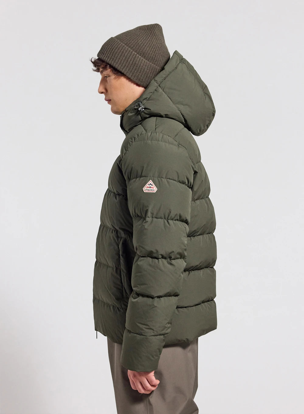 pyrenex-spoutnic-doudoune-homme-deep-khaki-capuche-amovible image 3