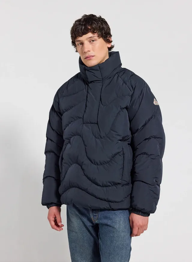 pyrenex-cairns-doudoune-unisexe-bleu-fonc-demi-zip image 1