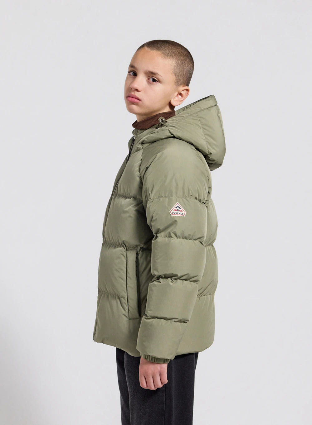 pyrenex-sten-smooth-doudoune-enfant-kaki-clair-capuche image 5