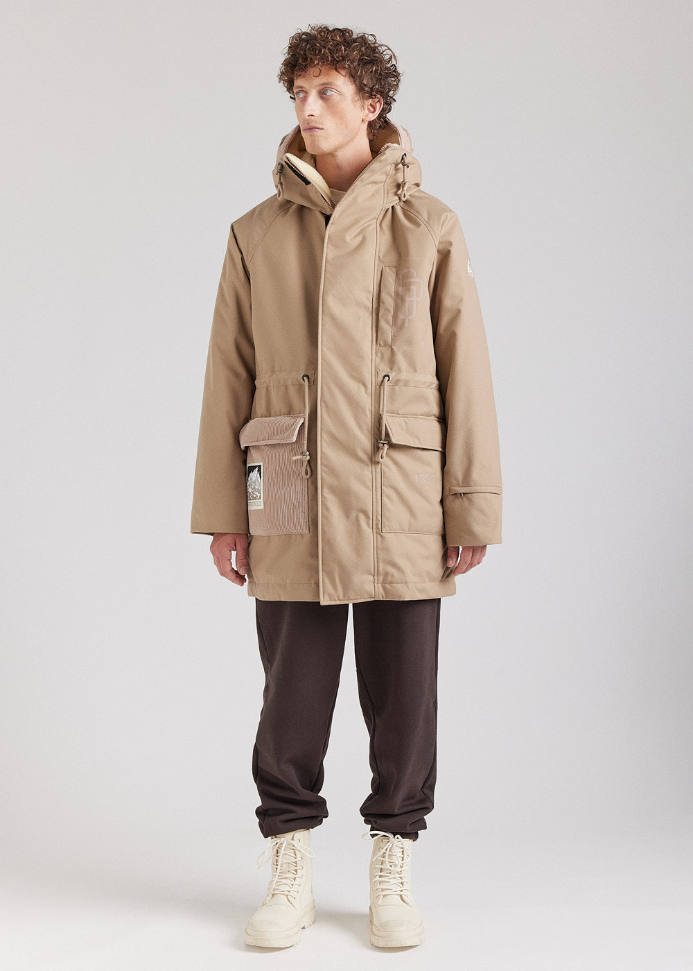 pyrenex-x-supakitch-prk-parka-hiver-homme-taupe image 2