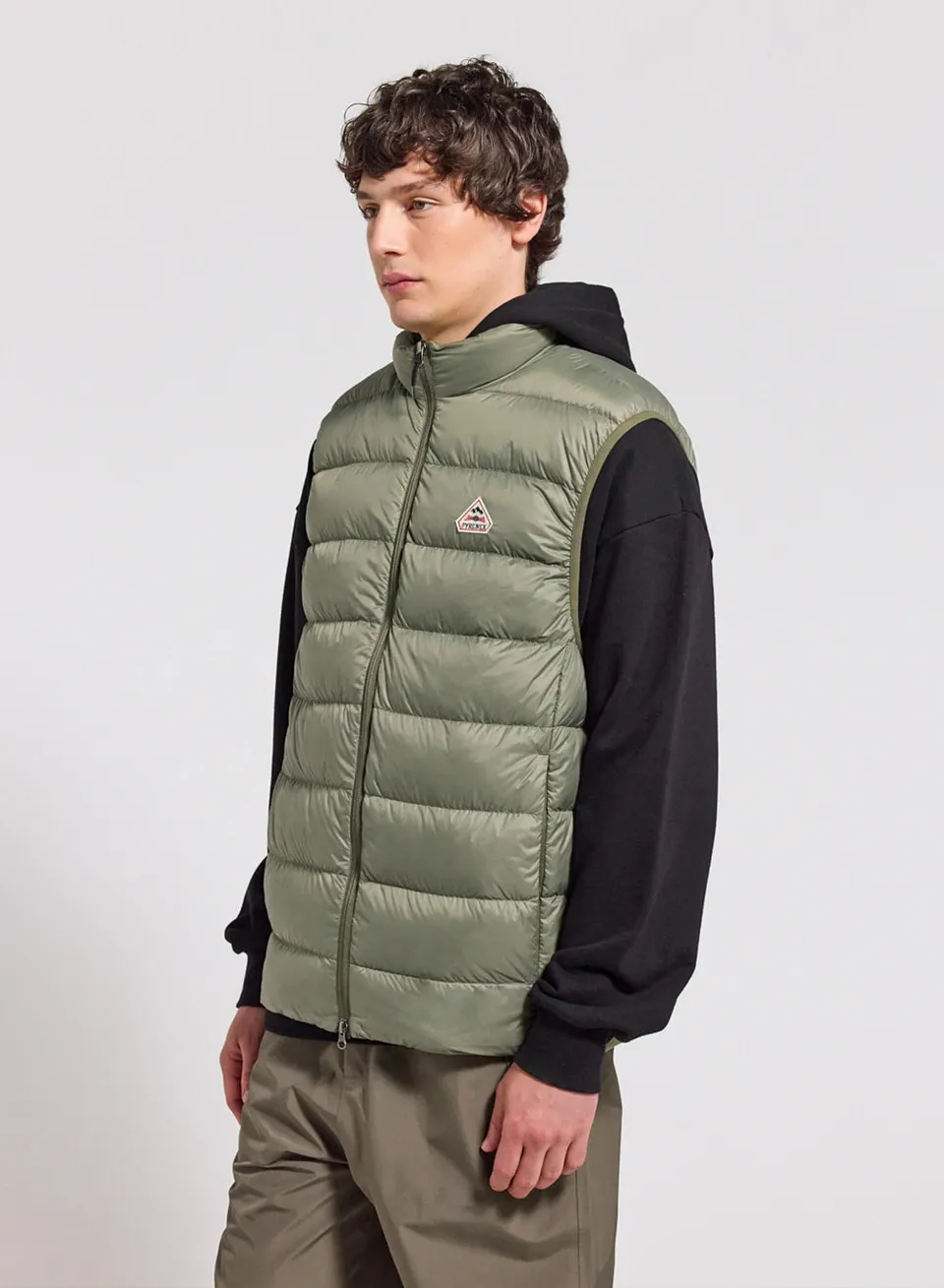 doudoune-sans-manches-homme-pyrenex-arial-khaki-clair image 1