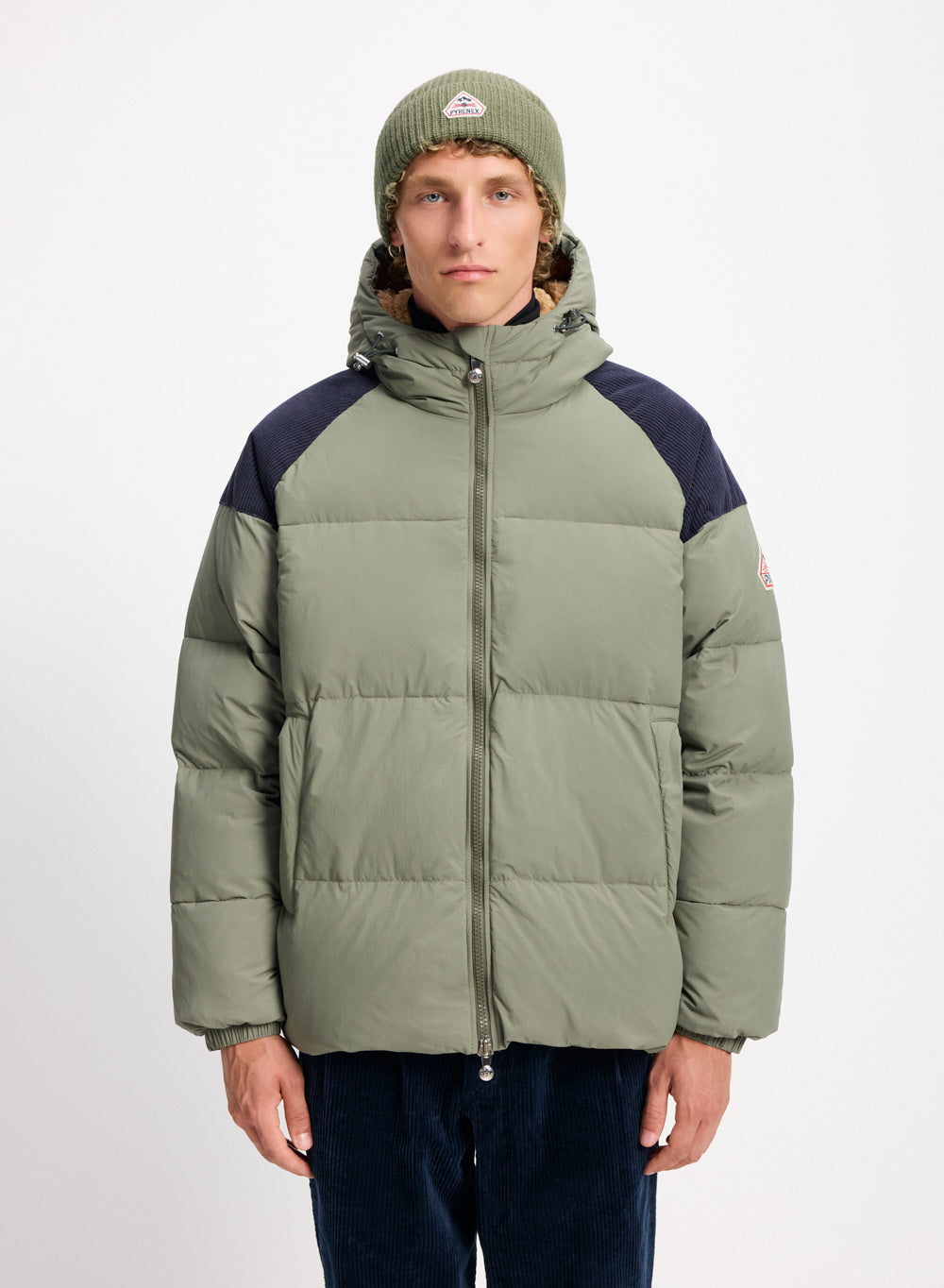 pyrenex-retro-sten-doudoune-unisexe-kaki-sherpa image 2