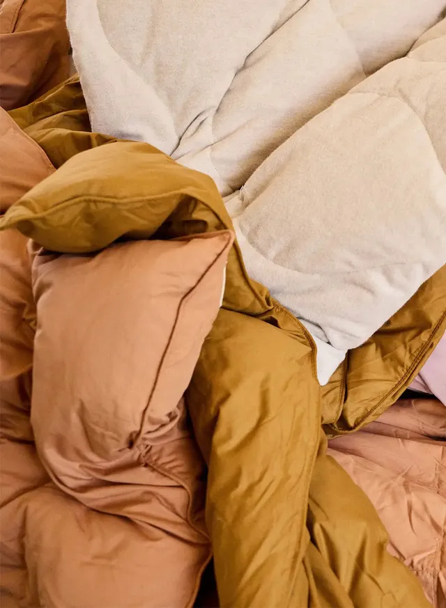 pyrenex-caresse-nude-terracotta-plaid-duvet-canard-pyr-n-es image 1