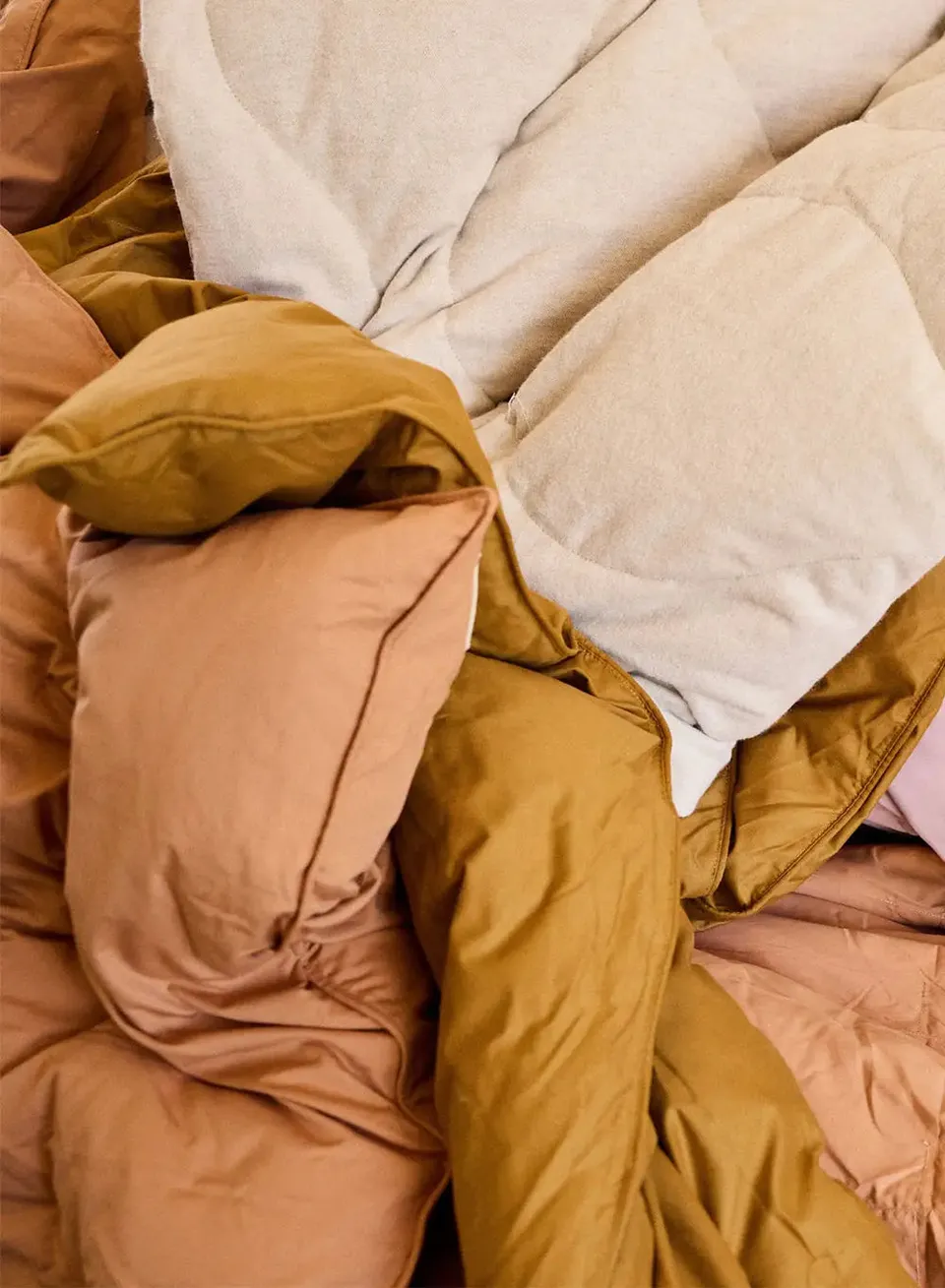 pyrenex-caresse-nude-terracotta-plaid-duvet-canard-pyr-n-es image 1