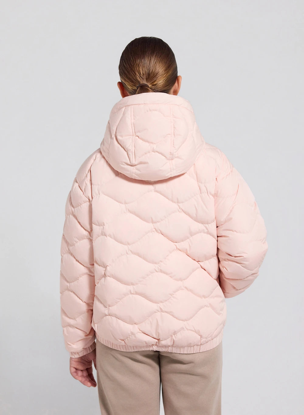 doudoune-bomber-capuche-enfant-pyrenex-beille-rose-clair image 4