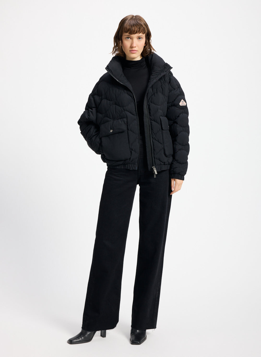pyrenex-enola-doudoune-courte-bomber-femme-noire image 2