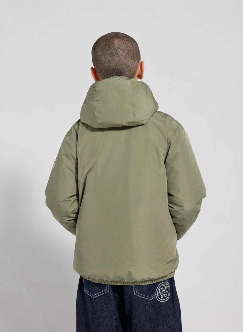 pyrenex-density-blouson-duvet-enfant-kaki-clair-imperm-able-capuche image 8