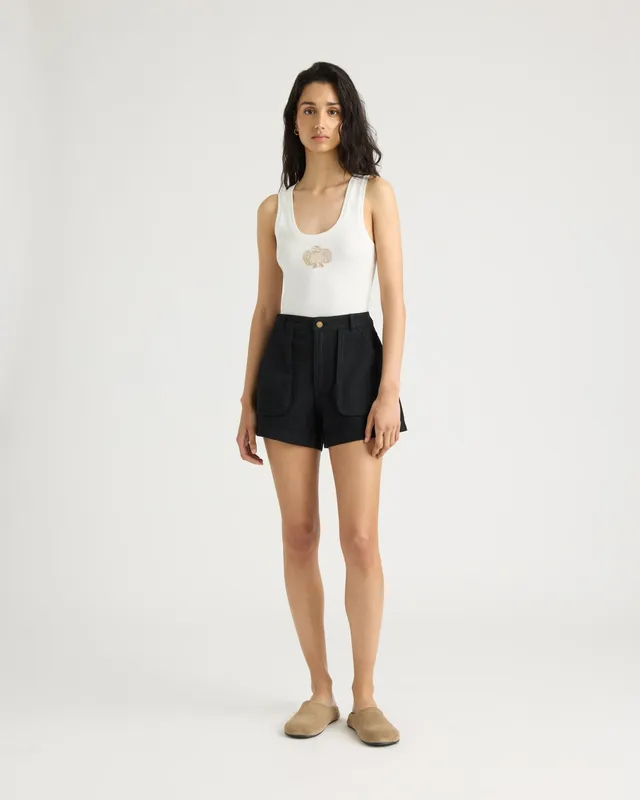 kanuk-kegaska-short-cargo-en-coton-taille-haute-femme image 1