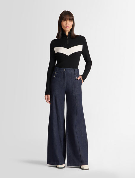 fusalp-pull-andromede-viscose-bande-v-contrastante image 1