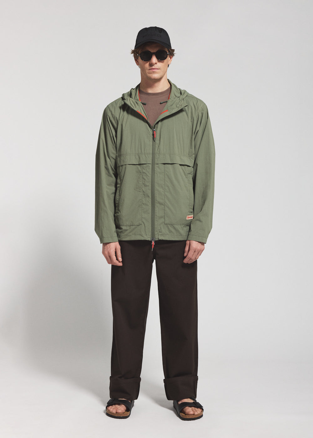 pyrenex-soulere-coupe-vent-unisexe-capuche-khaki image 3