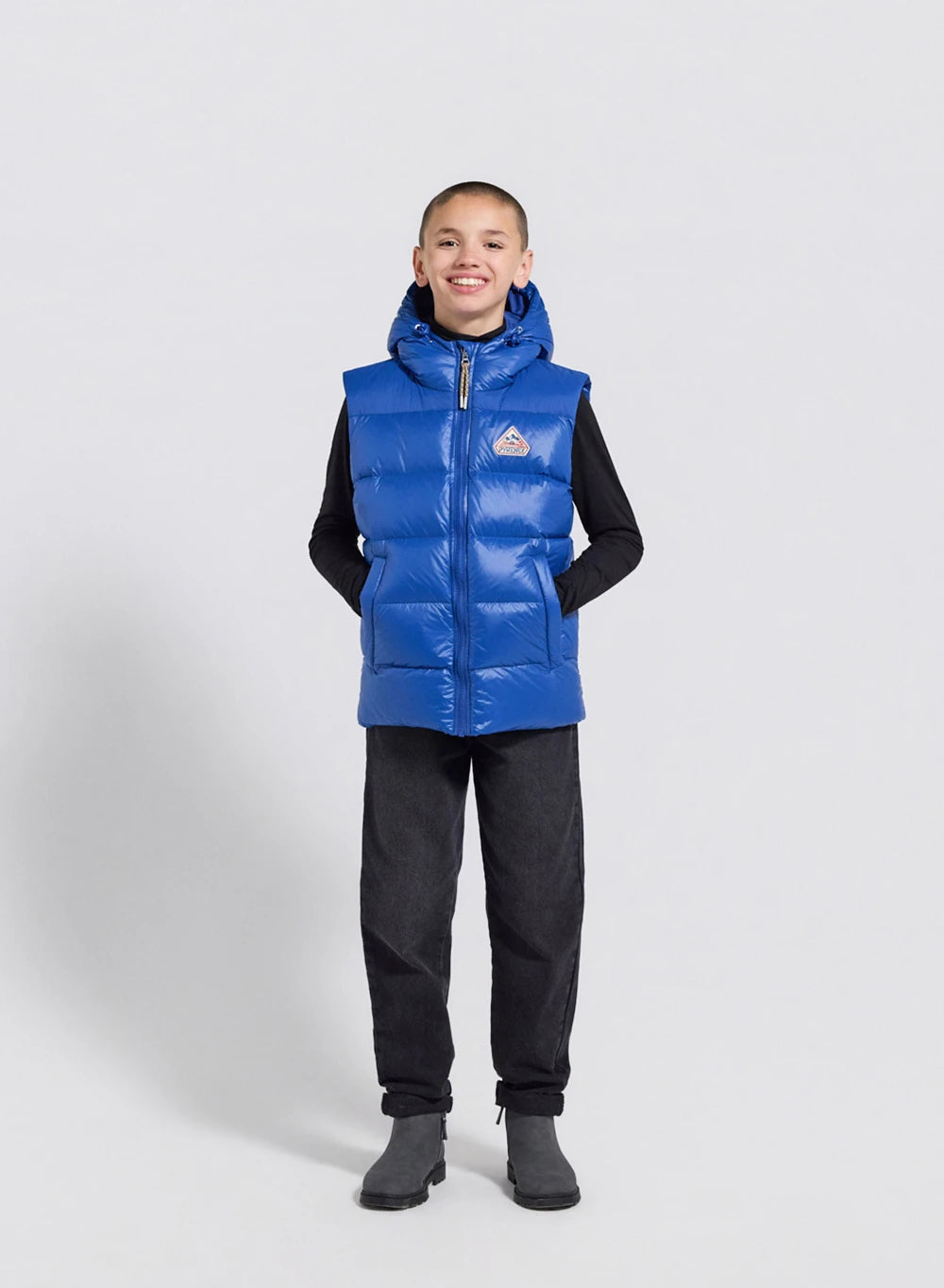 pyrenex-john-gilet-doudoune-sans-manches-enfant-capuche-bleu image 4