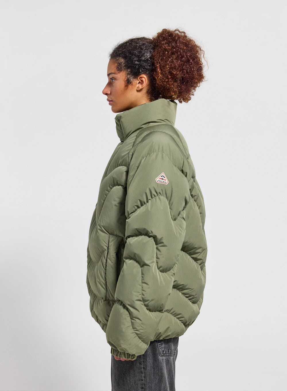 pyrenex-cairns-doudoune-unisexe-kaki-clair-demi-zip image 6