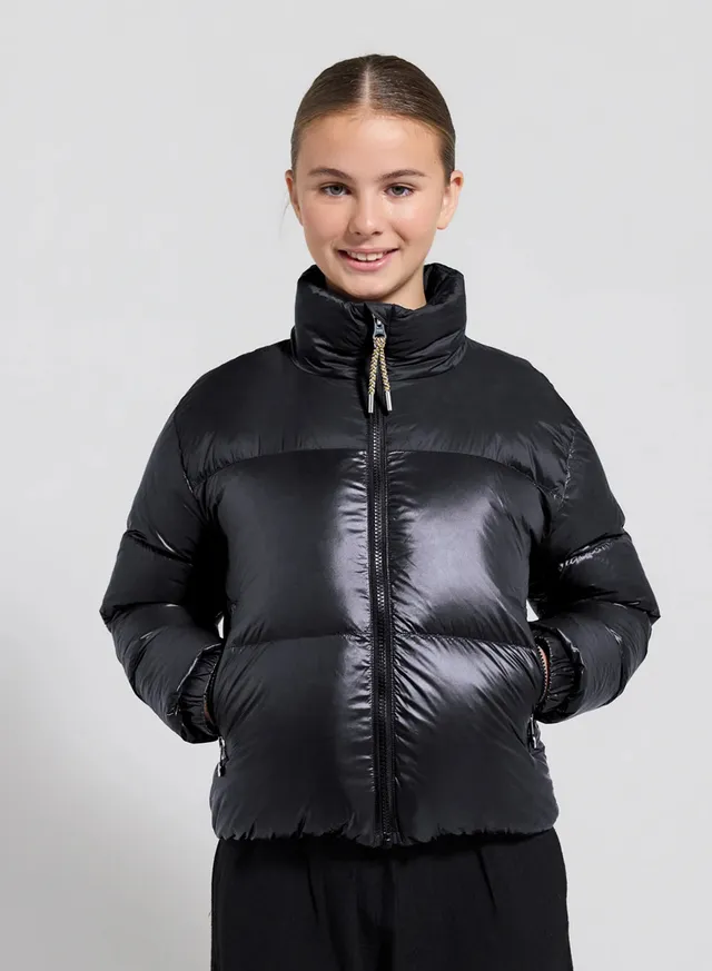 pyrenex-goldin-doudoune-brillante-fille-noire image 1