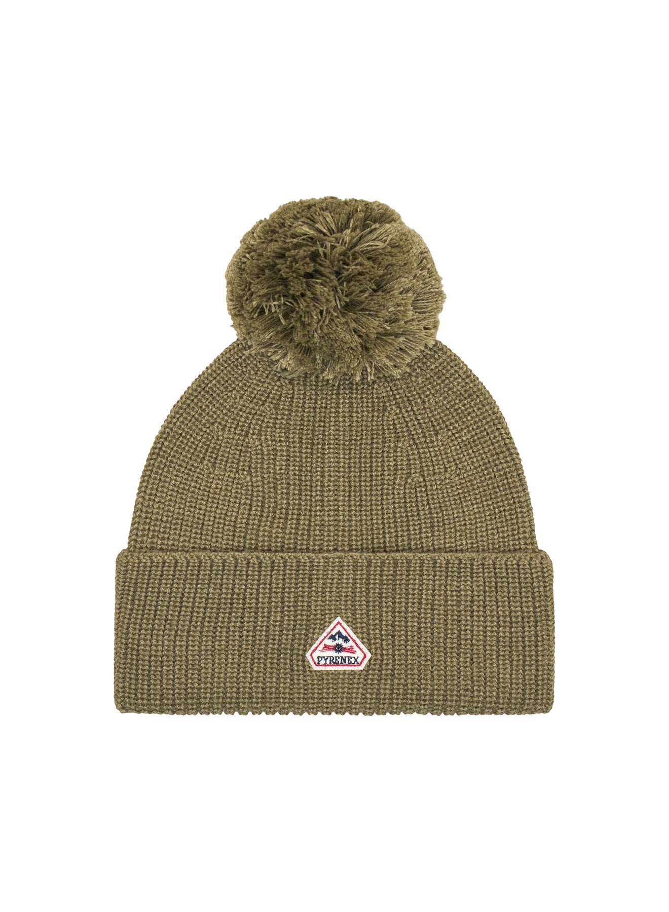pyrenex-eki-bonnet-pompon-enfant-en-laine-kaki image 2