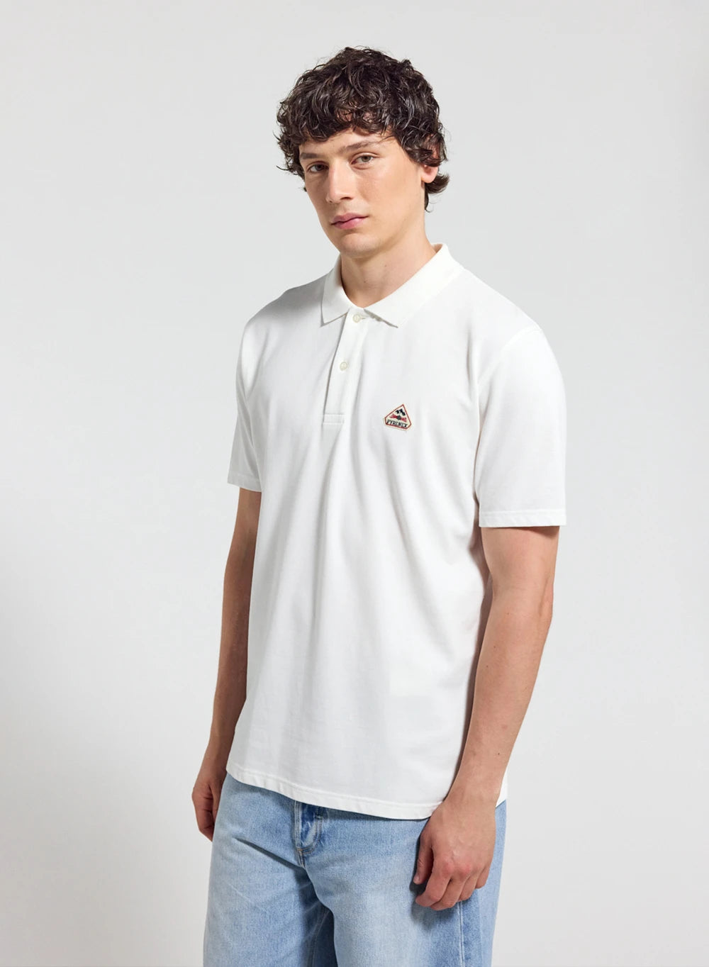 pyrenex-cobalt-polo-homme-coton-biologique-blanc image 1