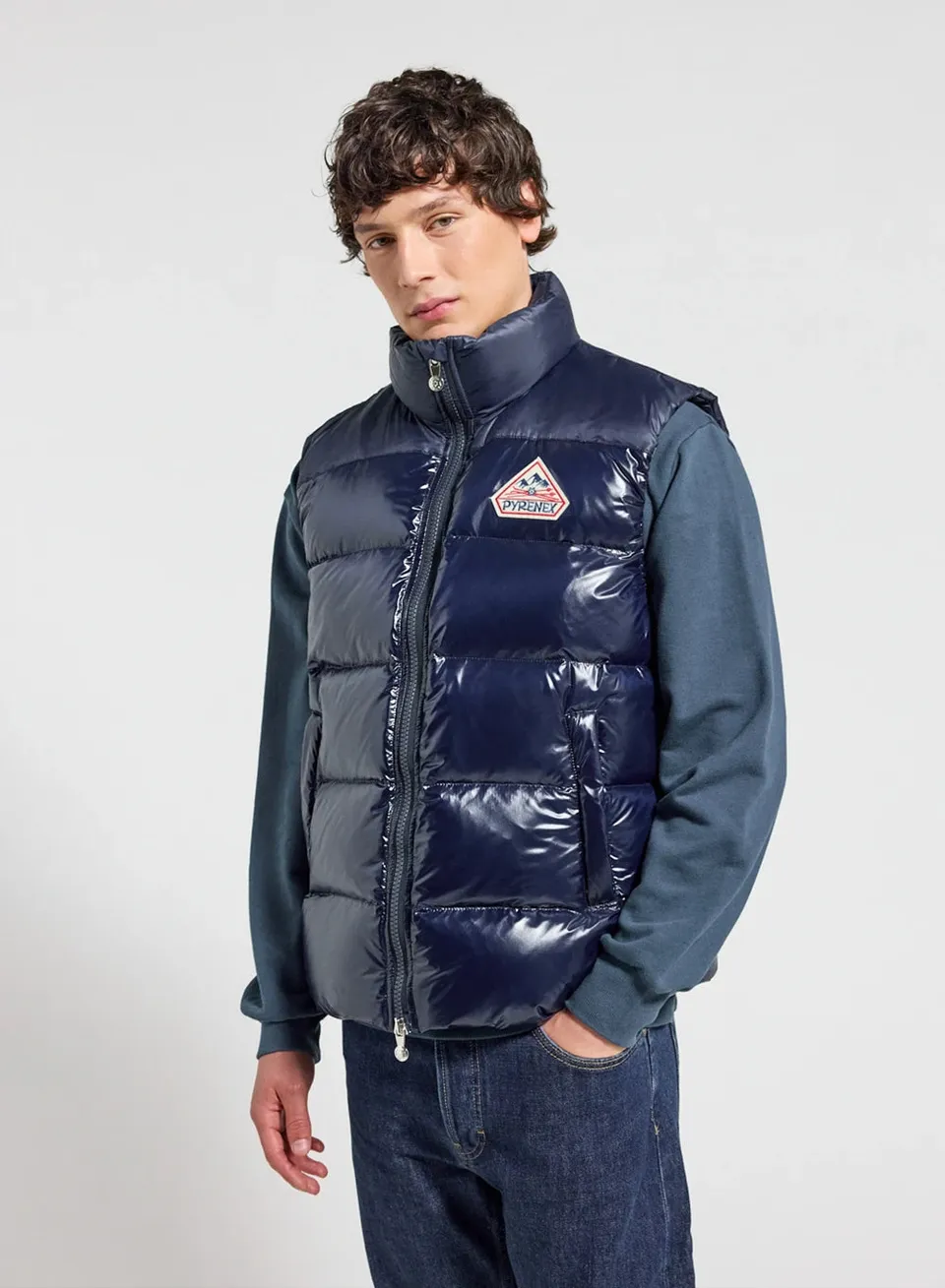 pyrenex-john-doudoune-sans-manche-unisexe-bleu-marine image 1