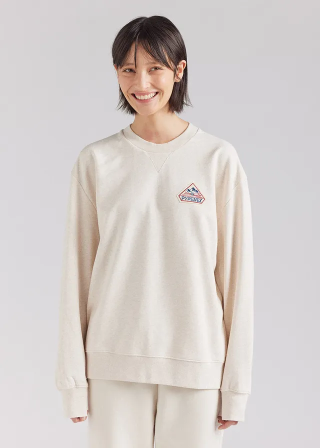 pyrenex-phase-sweat-col-rond-unisexe-coton-bio-blanc image 1