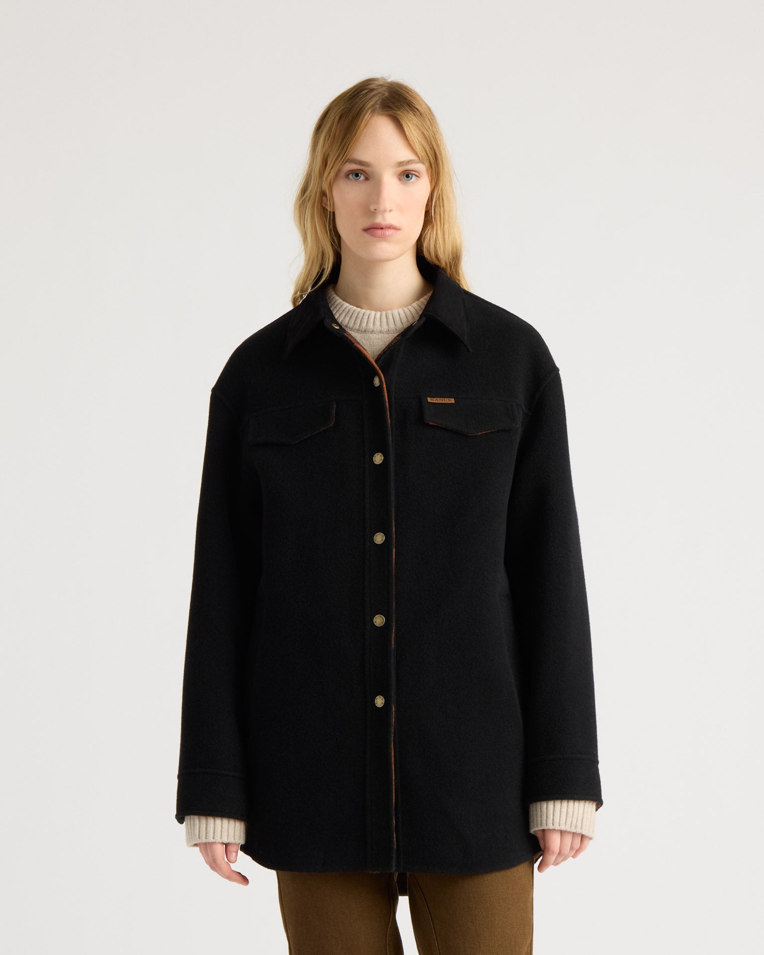 kanuk-alma-surchemise-en-laine-femme-mi-longue image 3
