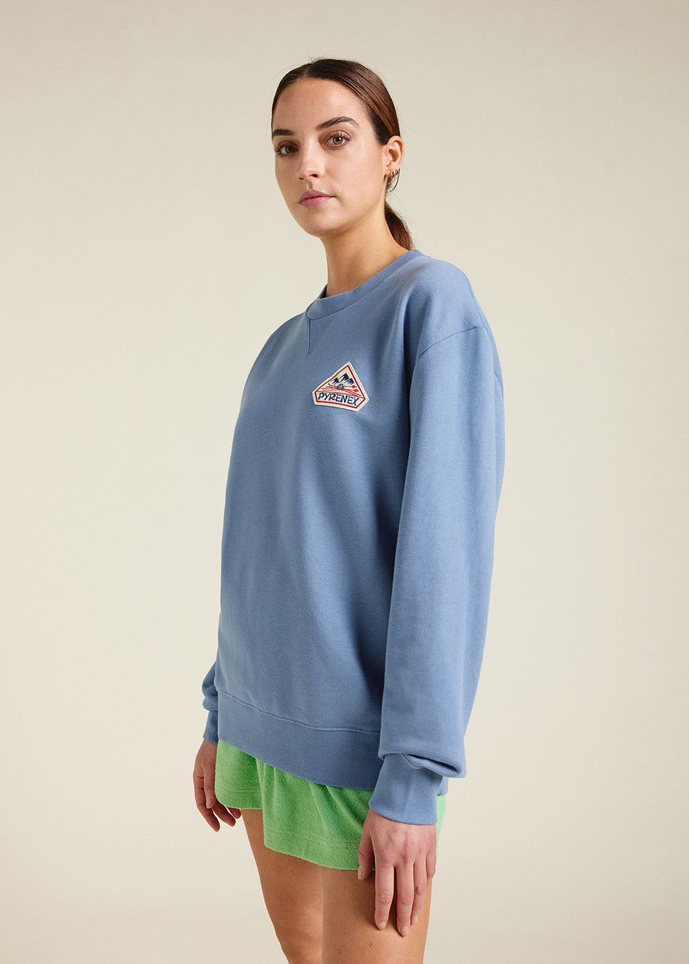 sweat-unisexe-pyrenex-phase-coronet-blue-coton-bio image 4