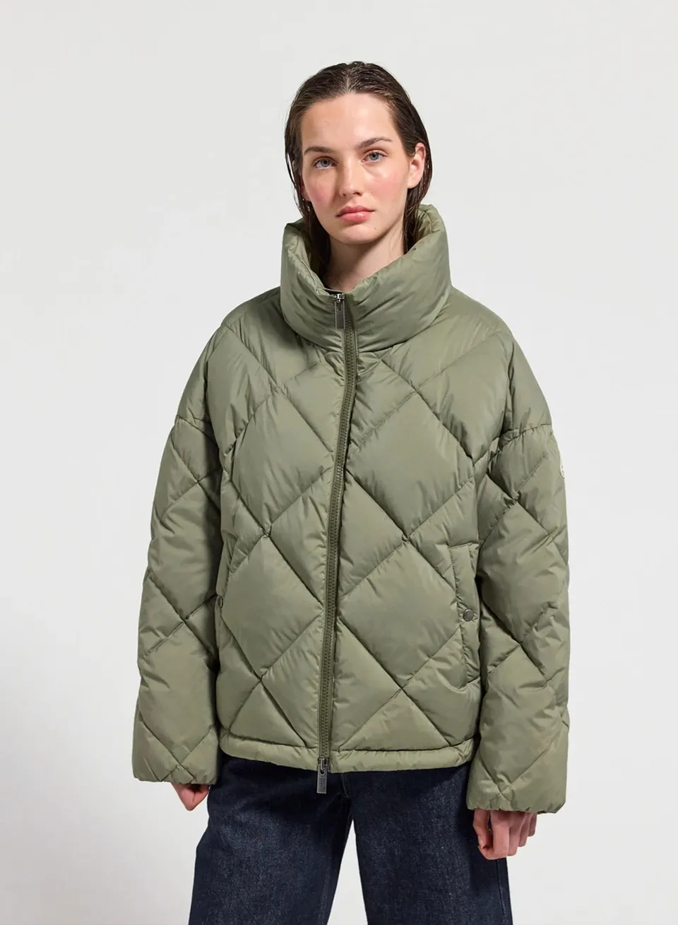 pyrenex-adele-doudoune-oversize-femme-kaki-clair image 1